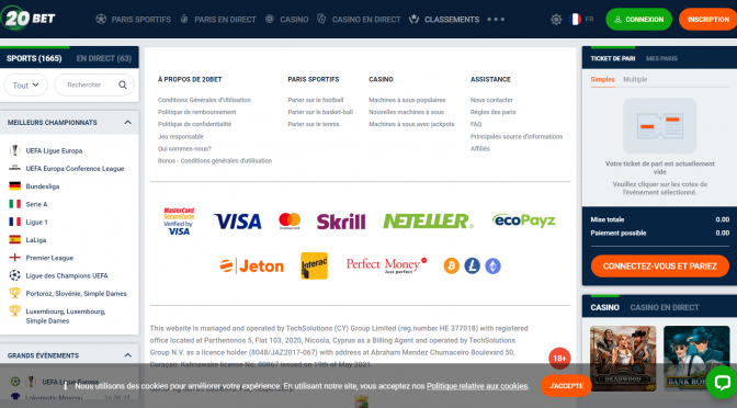 20BET Mobile version